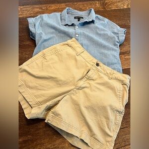 Gap women’s 12 petite girlfriend khaki shorts NWOT